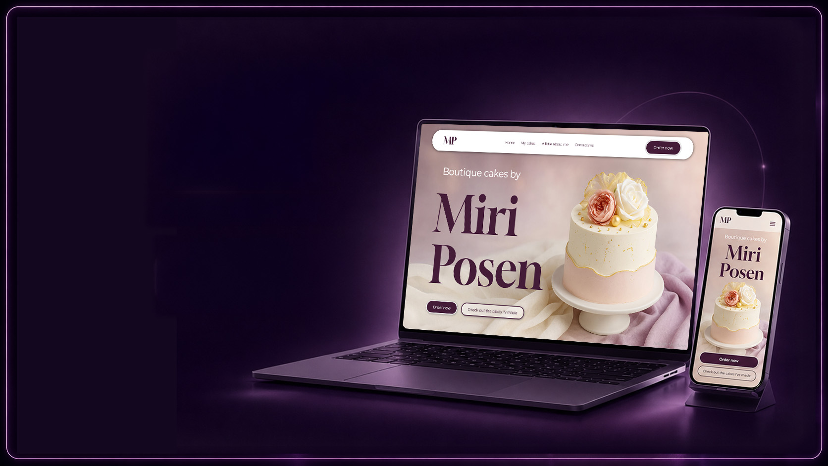 Brand Website for Miri Posen, Boutique Cake Design